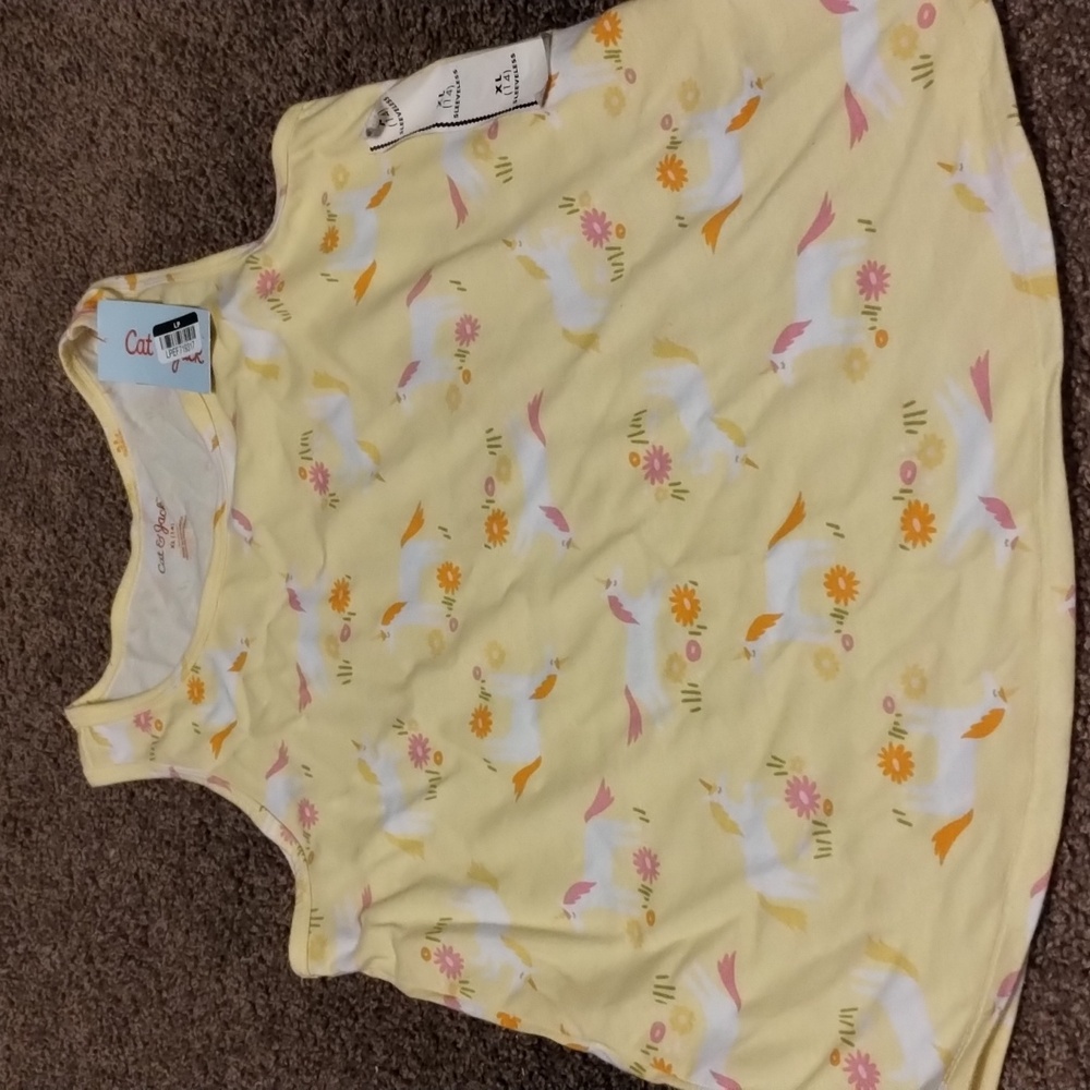 Cat & Jack girls size XL (14) girls unicorn sleeveless top tank top shirt